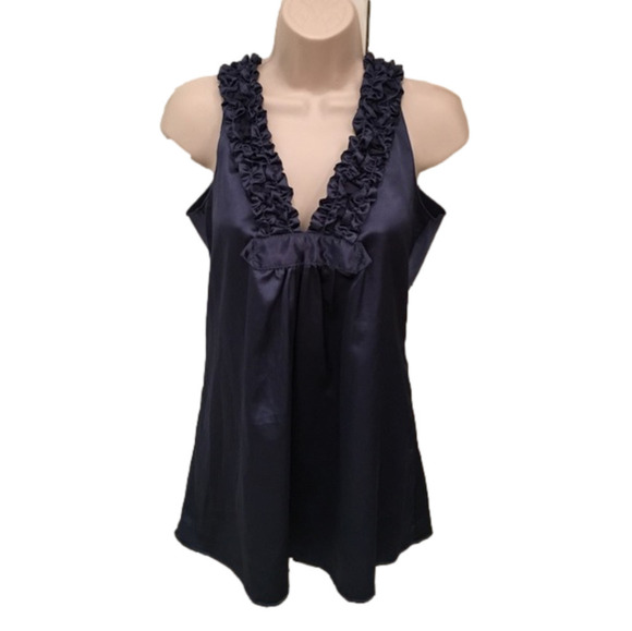 MAX STUDIO  Shiny Dark Bluish Sexy Tank Top Size XS - Picture 1 of 4